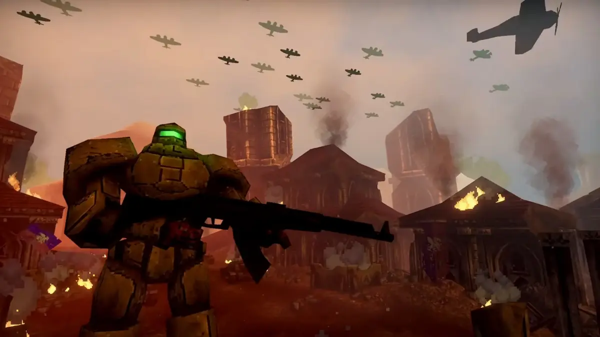 Fishing Shop Simulator mistura pesca e mechs em uma Roma antiga pós‑guerra; demo vicia em duas horas