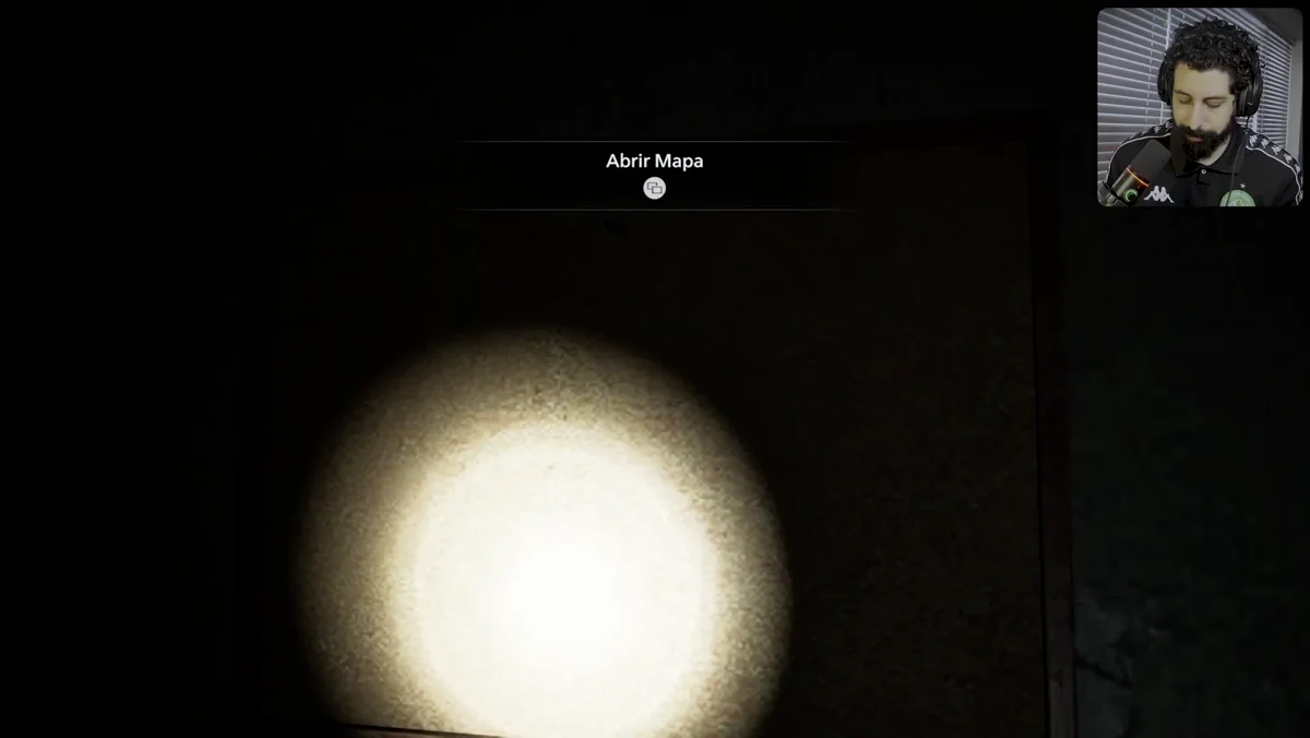 Interface do mapa classico de Resident Evil durante exploracao do Rainwoods Hotel