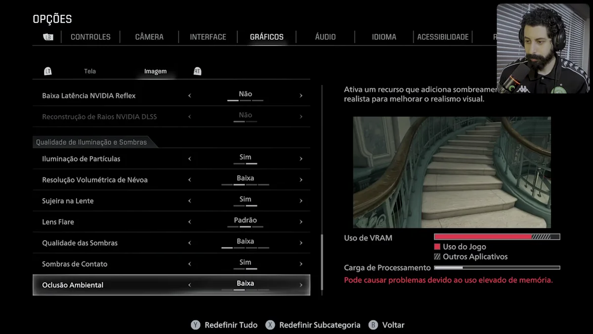 Ajuste de oclusao ambiente com diferenca visivel em sombras e contato de superficies no cenario