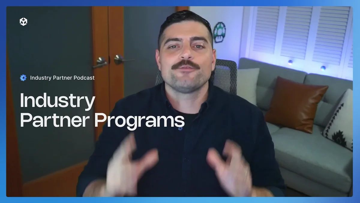 Momento inicial em que o apresentador introduz o tema técnico de desenvolvimento de jogos no vídeo.