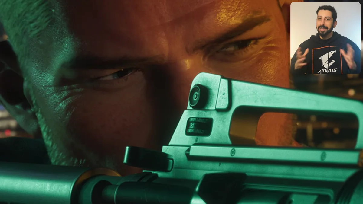 Detalhes de pele, cabelo e materiais em personagem de GTA 6