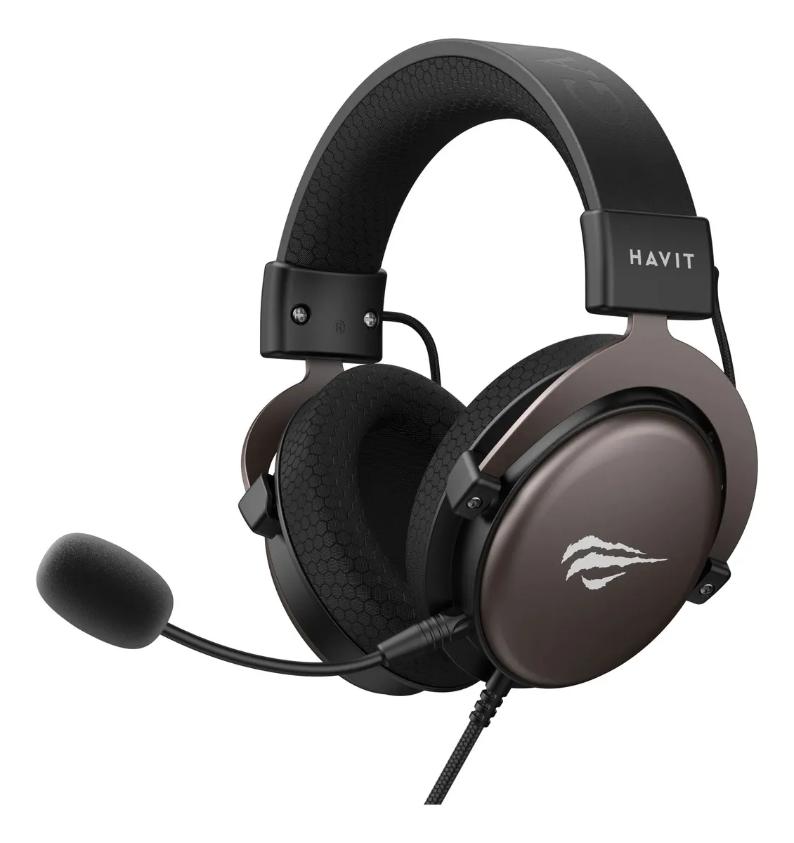 Headset gamer Havit H2015D preto, P2 3,5 mm, microfone removível