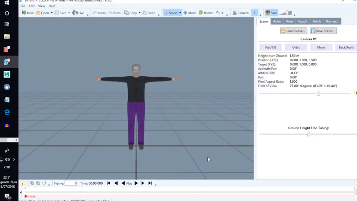 Software analisa captura de profundidade em personagem virtual