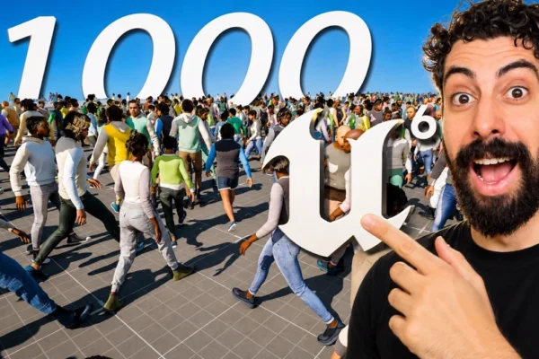 MetaHuman Crowd coloca mil personagens em cena na Unreal Engine 5.8