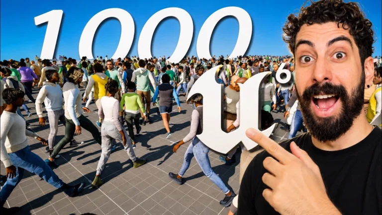 MetaHuman Crowd coloca mil personagens em cena na Unreal Engine 5.8