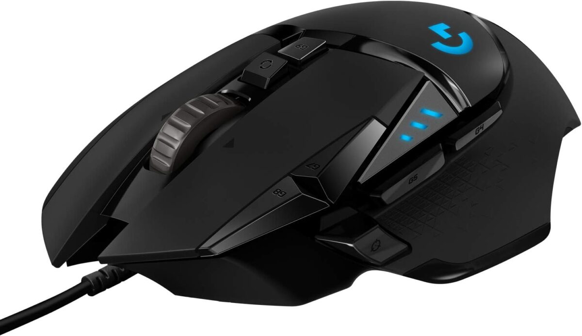 Mouse gamer Logitech G502 HERO, HERO 25K, 11 botões, preto