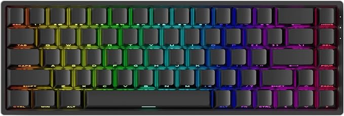 Teclado magnético gamer Akko MonsGeek FUN68 HE, 65%, RGB, 8000 Hz, switch Akko Glare, layout ANSI US