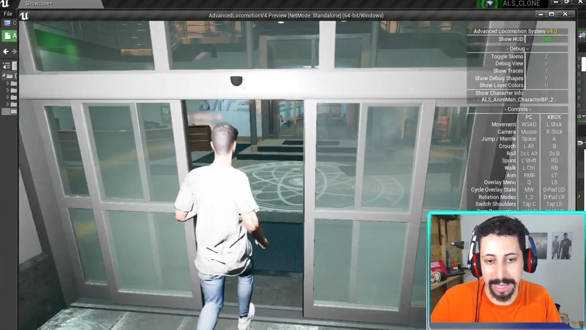 Cena de laboratório criada na Unreal Engine com personagem e assets gratuitos
