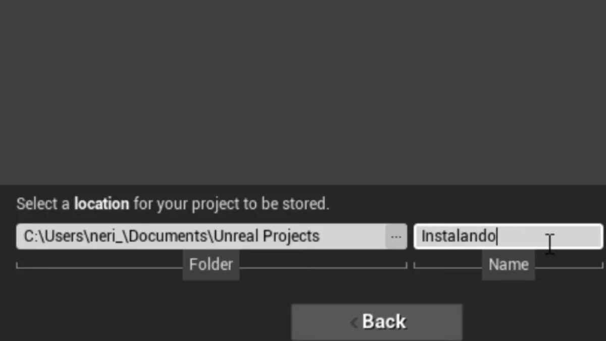 Configuração de um projeto inicial da Unreal Engine com Blueprint