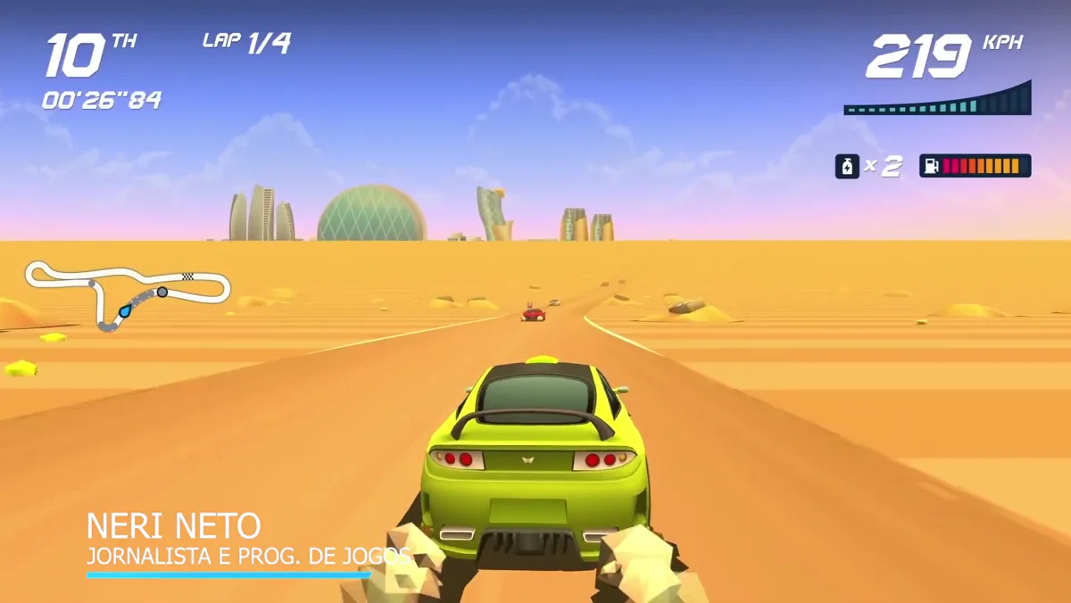 Horizon Chase aparece como exemplo do trabalho visual da Aquiris