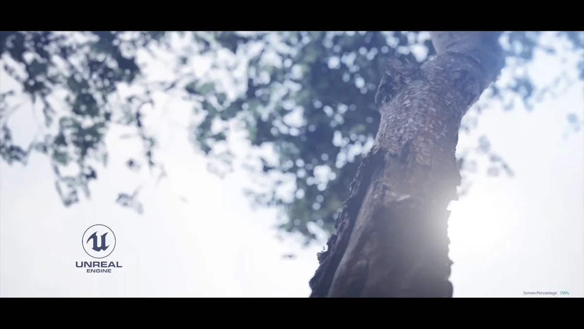 Ambiente natural com arvores realistas na Unreal Engine 5