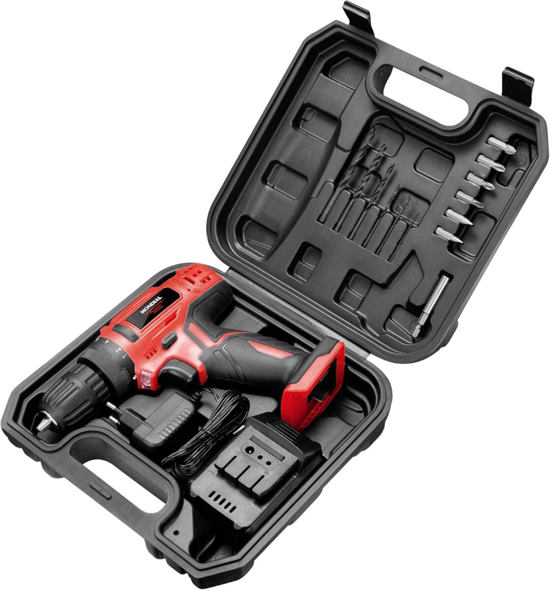 Furadeira e Parafusadeira a Bateria, Mondial, Vermelho, Bivolt – FPF-06M
