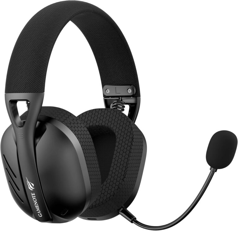 Headset gamer Havit Fuxi-H3 preto com conexão 2,4 GHz, Bluetooth e USB-C