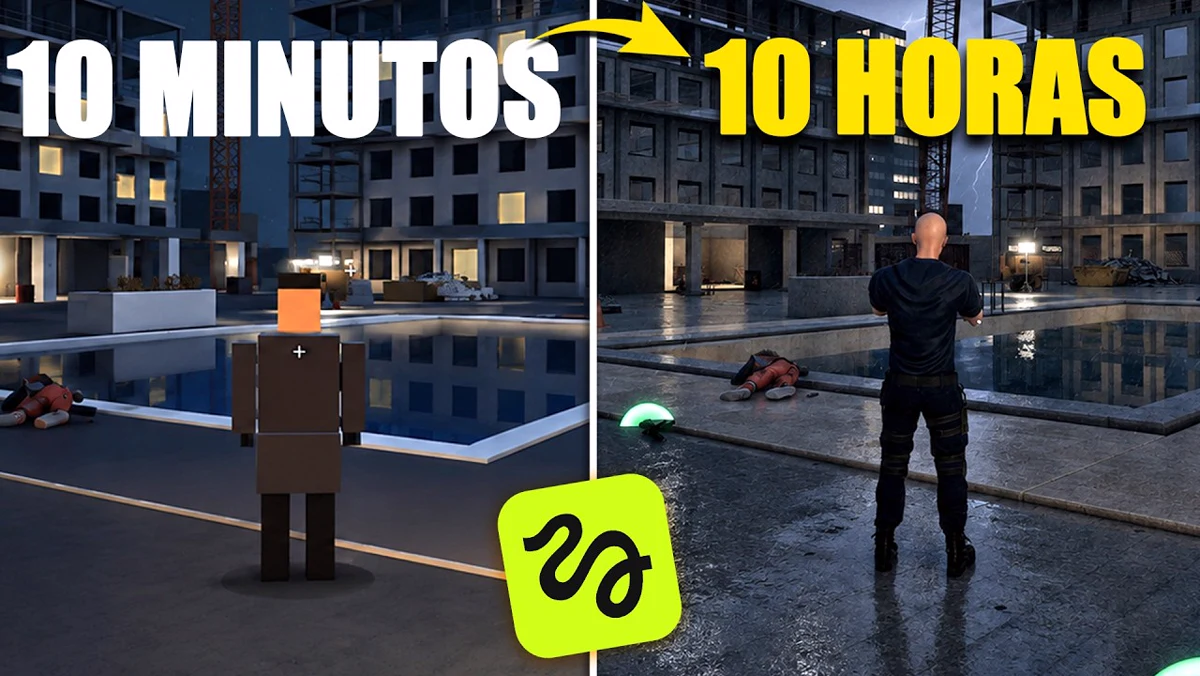 Higgsfield AI cria um jogo em 10 minutos, 1 hora e 10 horas