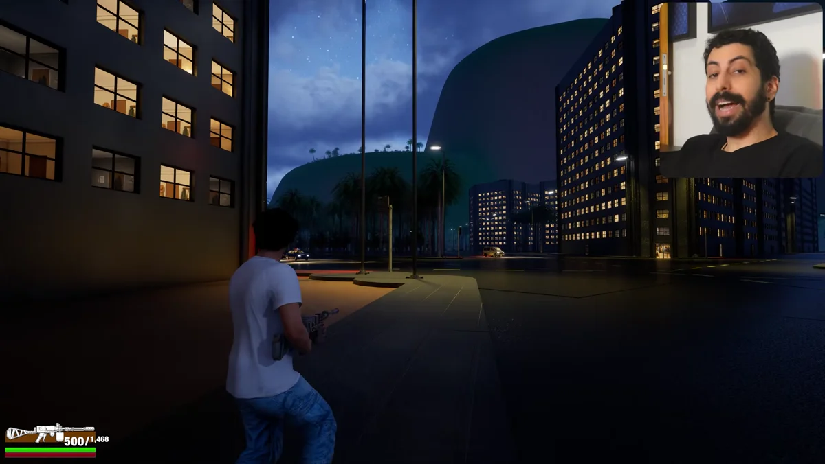 Cidade procedural na Unreal Engine com edifícios e vegetação instanciados