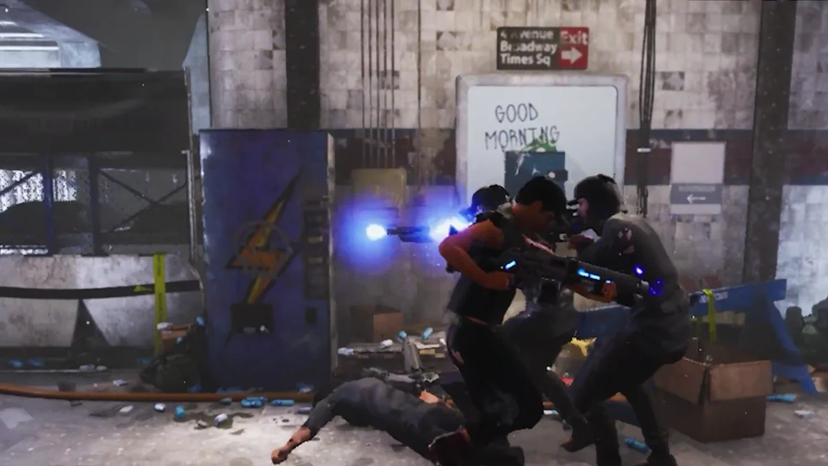 Times de IA trocando tiros em mapa da Unreal Engine