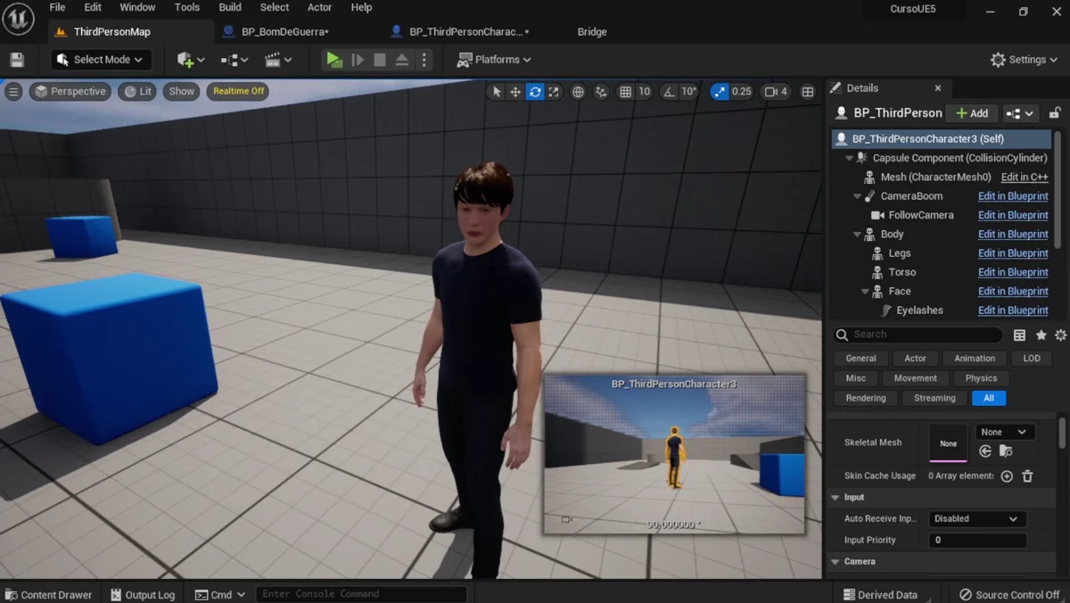 Personagem MetaHuman inspirado em Leon aberto na Unreal Engine 5