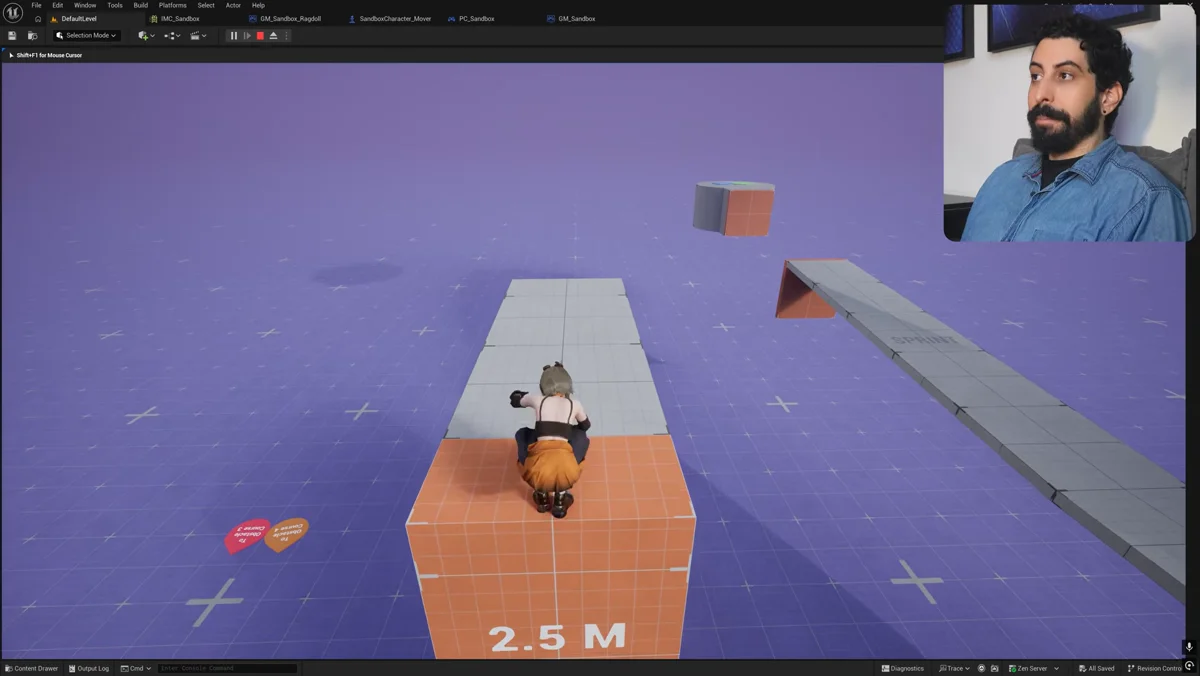 Banco de animacoes e motion matching em projeto da Unreal Engine