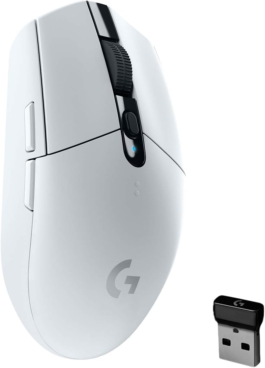 Mouse Gamer Sem Fio Logitech G305 LIGHTSPEED, 6 botoes programaveis, ate 12.000 DPI, branco – 910-005290