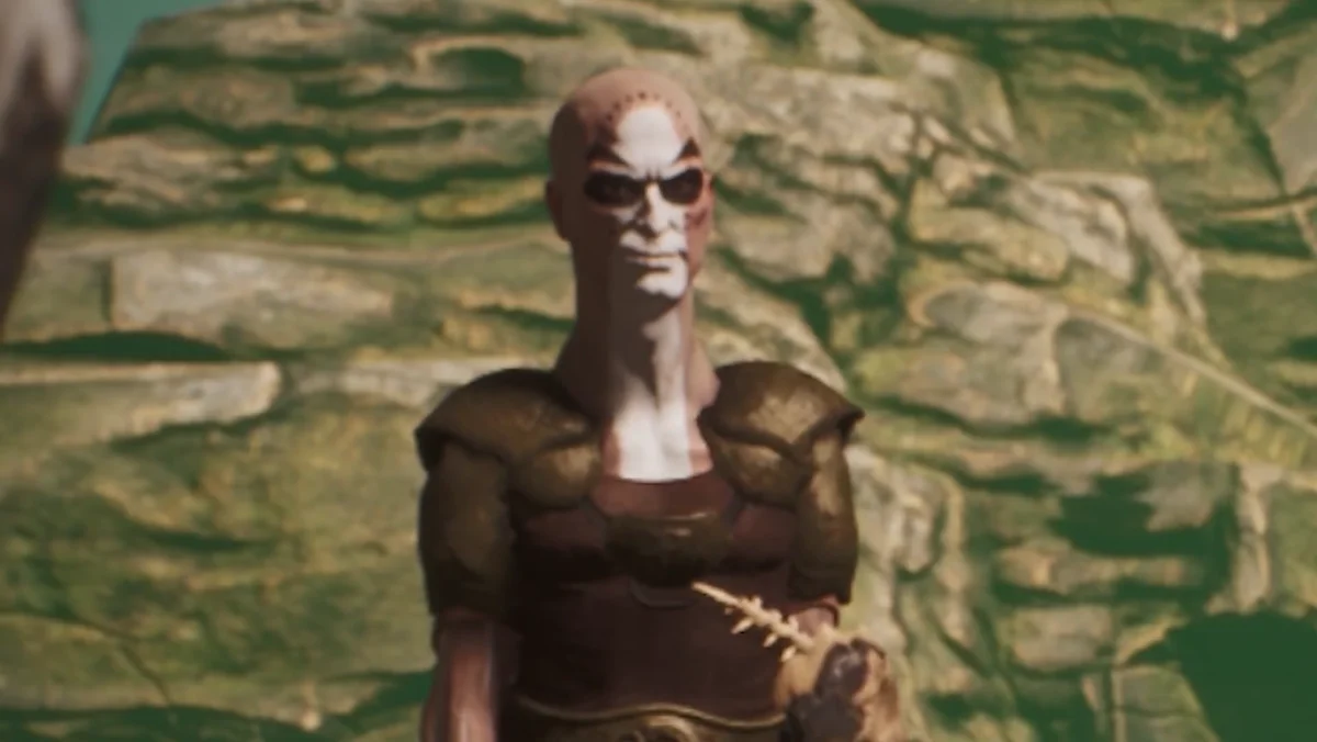 Tela de seleção com personagens e equipamentos do RPG