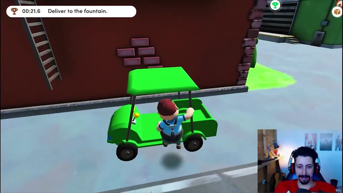 Personagens personalizados em jogo de entrega com fisica caotica