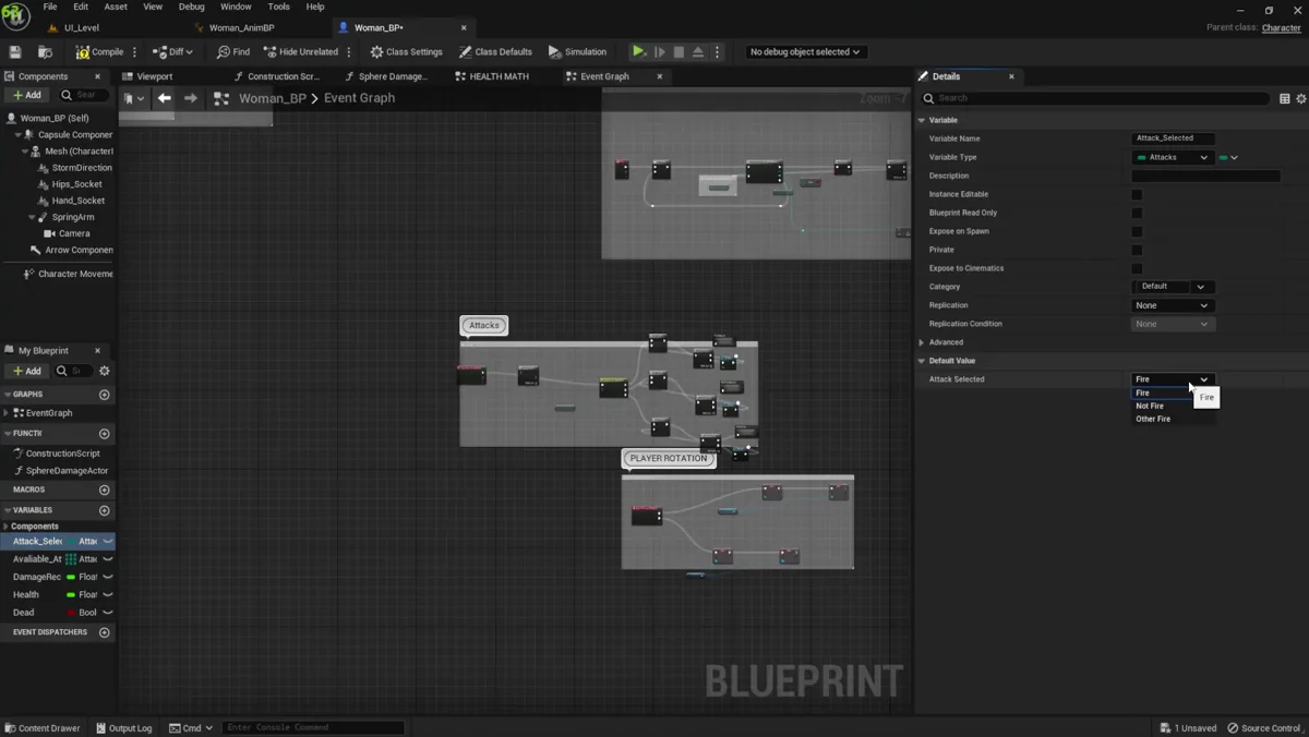 Sistema de poderes magicos organizado em Blueprint na Unreal Engine