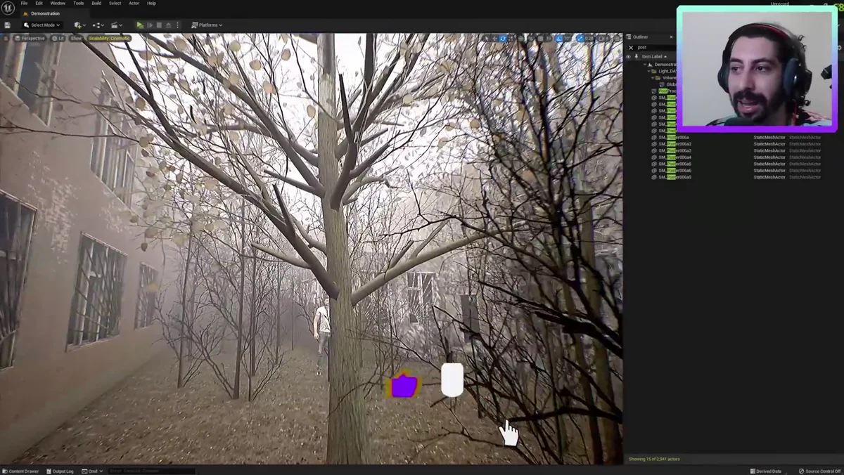 Detalhe visual mostrando o efeito de pós-processamento bodycam