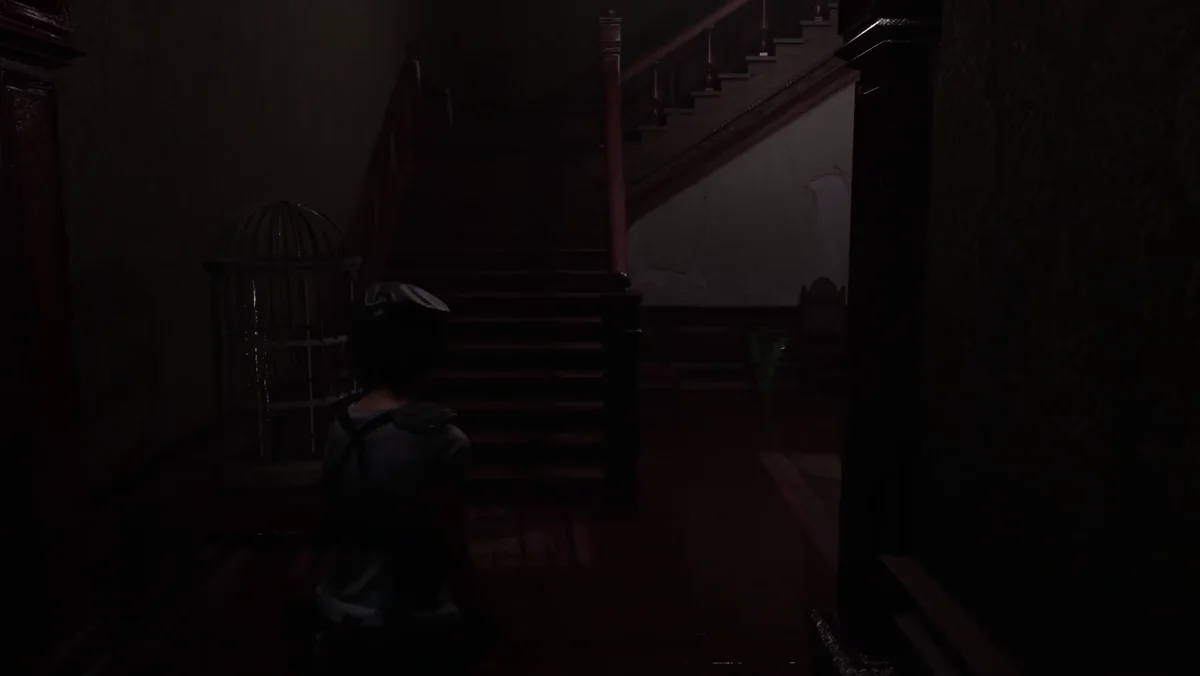 Cena do remake fan-made de Resident Evil com câmera livre
