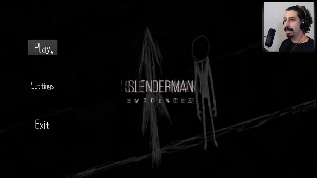 Gameplay de Slenderman Evidences em corredor escuro
