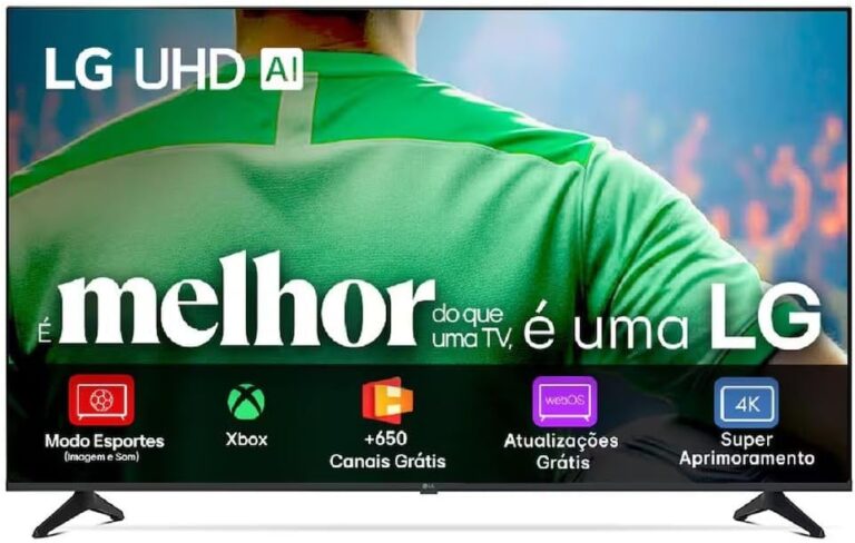 Smart TV LG UHD AI UA75 43 polegadas 4K webOS 25