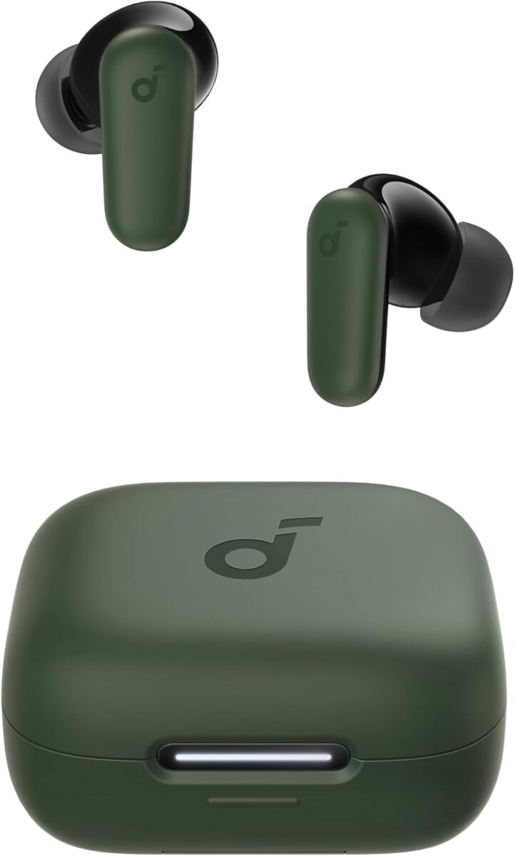 soundcore P30i da Anker, ANC Fone de Ouvido Bluetooth 5.4 Sem Fio, TWS | 45H, com Cancelamento de Ruído Adaptativo, Graves Poderosos, Estojo 2-em-1 com Suporte para Celular, IP54, Fone Gamer TWS