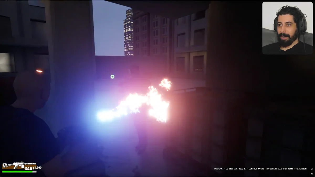 Cenário noturno com chuva e combate na Unreal Engine 5