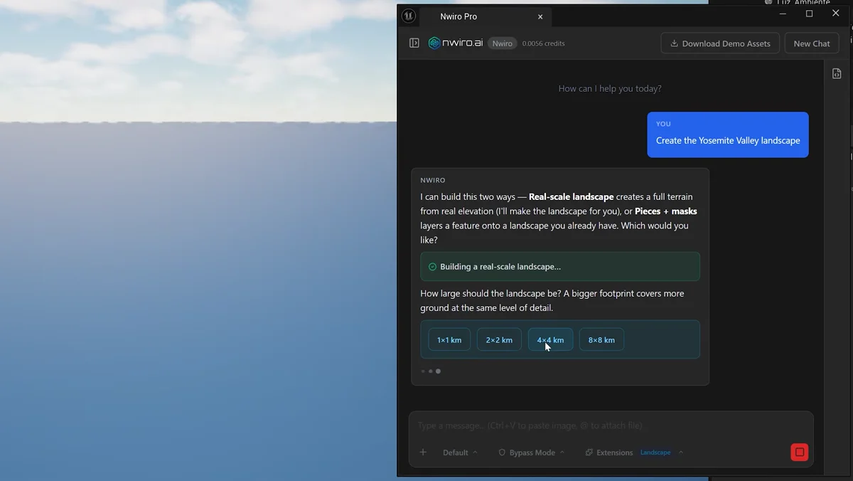 Landscape montanhoso criado na Unreal Engine a partir de dados de altura
