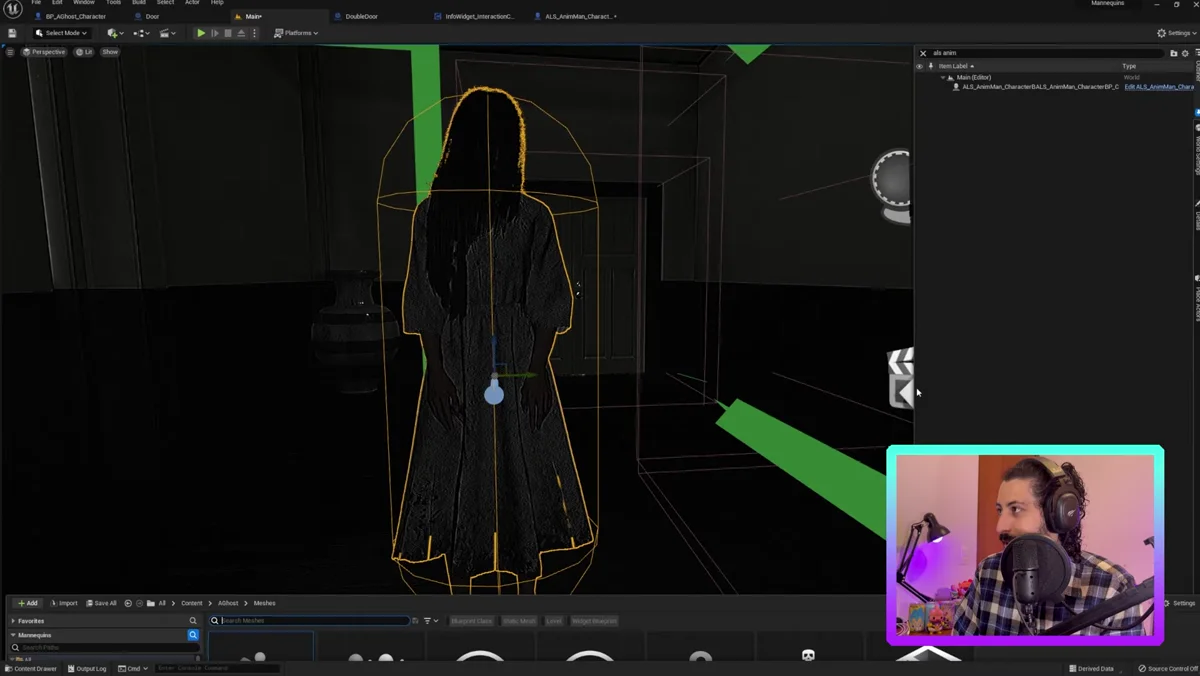 Configuração do nó Look At na Animation Blueprint da personagem