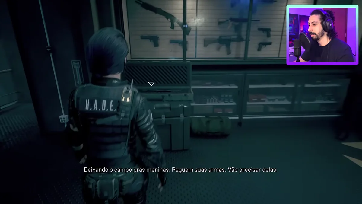 Personagens aparecem em um setor da base de Daymare 1994