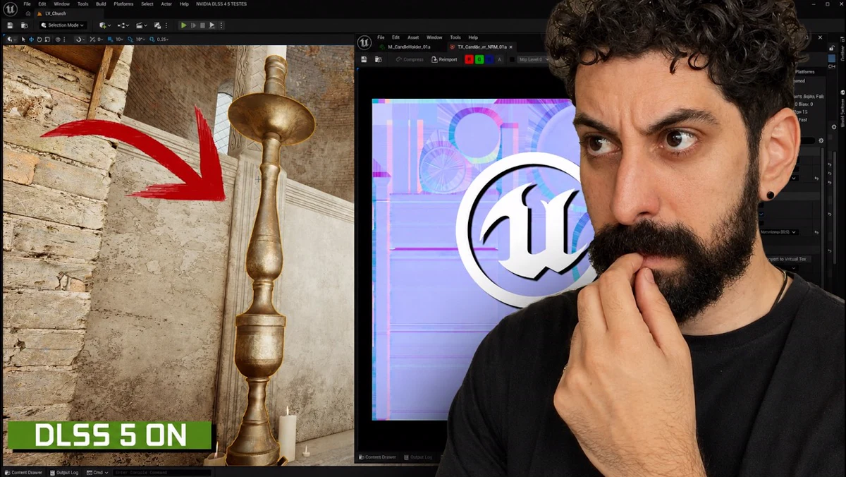 DLSS 5 na Unreal Engine 5.8 amplia a leitura de materiais e iluminação