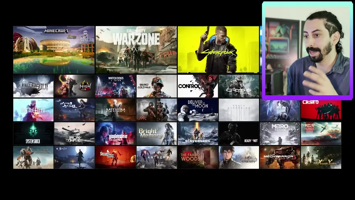 Explicação visual do upscaling DLSS em uma comparação de resolução