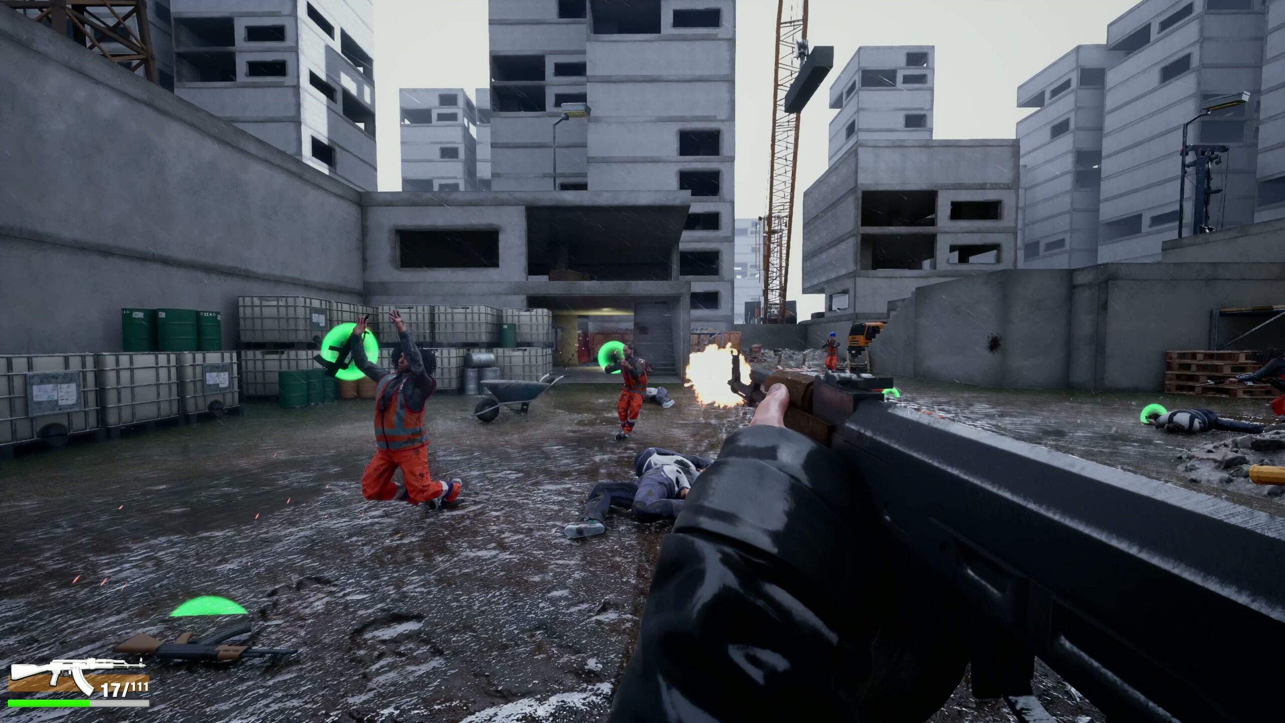A combat reaction captured at the height of the encounter