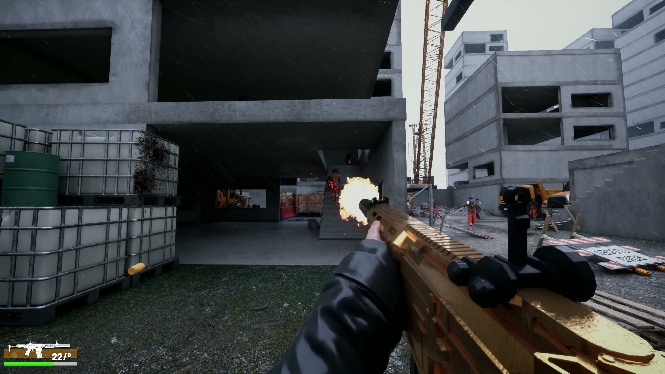 Firing from cover through a concrete passage