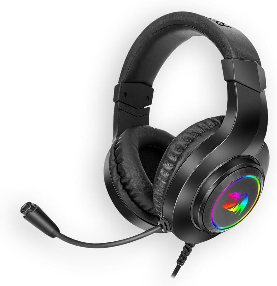 Headset Gamer Redragon Hylas Preto RGB H260RGB, Unico