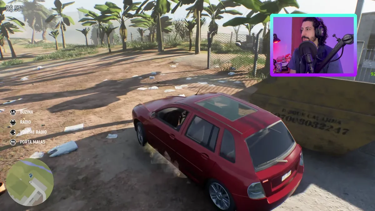 Cidade de Jogo 171 com carros e cenário urbano brasileiro