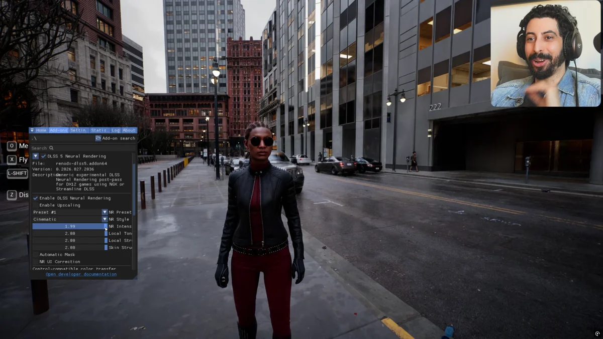 Cena urbana da City Sample exibida na Unreal Engine 5.8