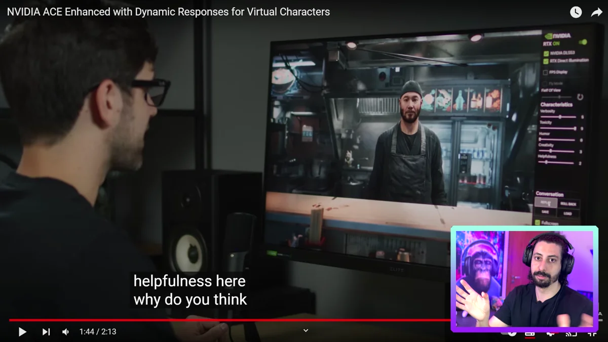 Personagem MetaHuman usado em demonstração da NVIDIA ACE