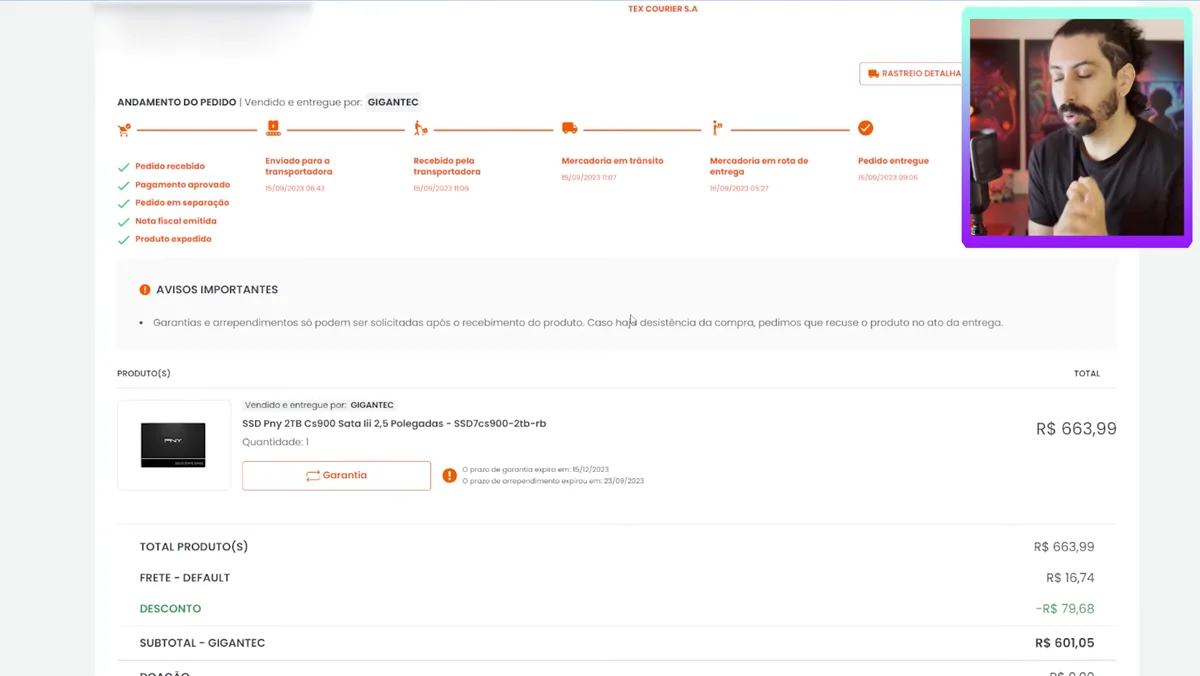 SSD M.2 usado para armazenar projetos da Unreal Engine