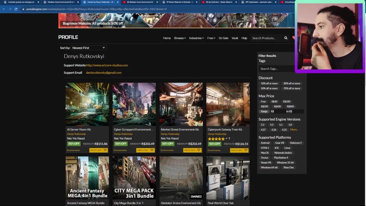 Arena de gladiadores detalhada exibida como asset para Unreal Engine