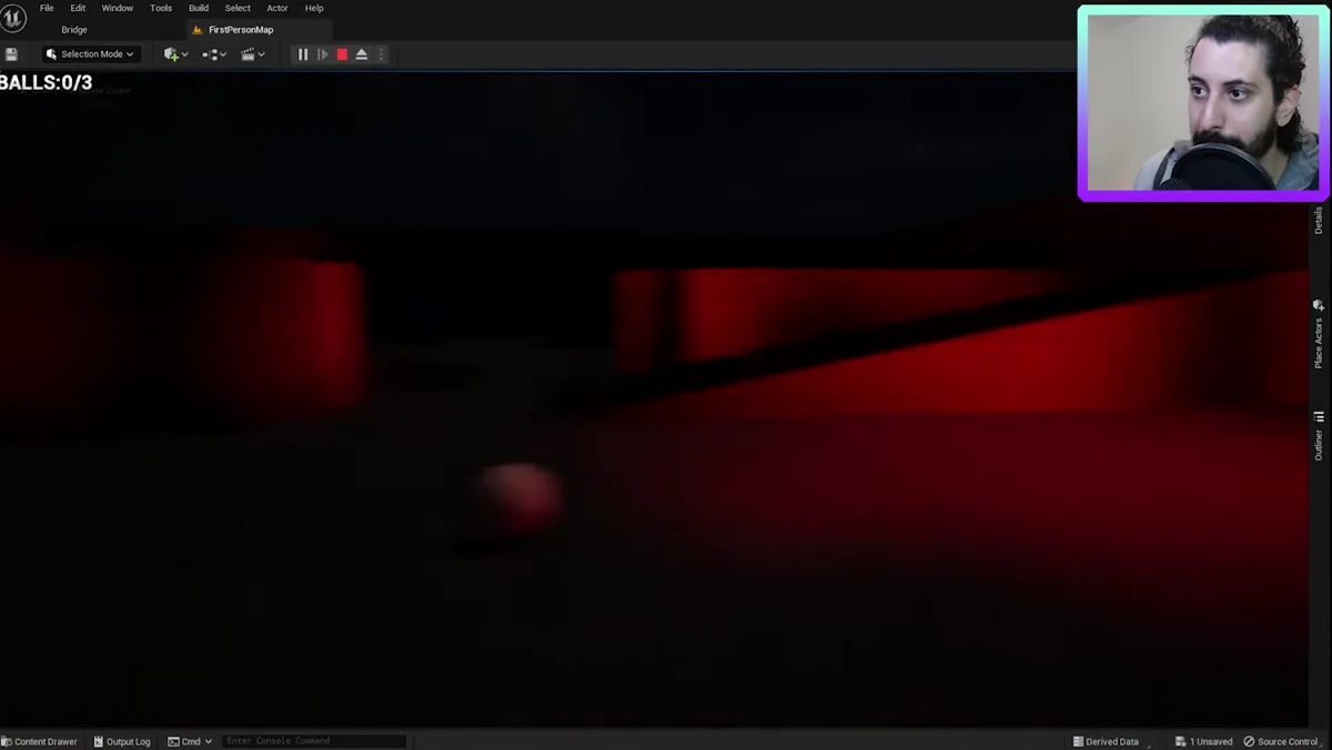 Interface do jogo mostra a coleta de bolas durante a partida