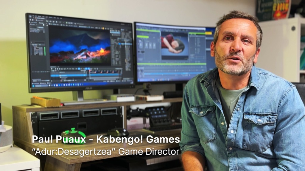 Paul Puaux, Kabengo! Games, showing Character Creator 5 UI with stylized Adur character for Unreal Engine 5 game dev.