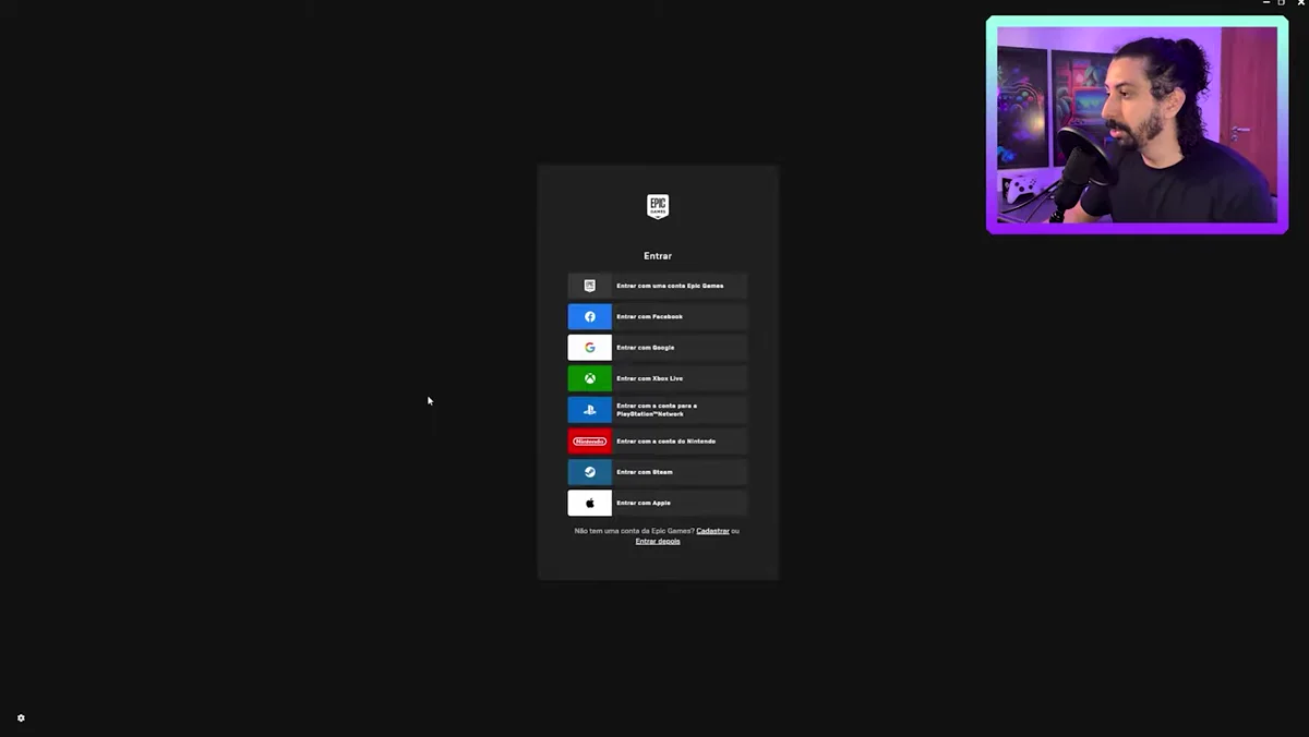 Tela do Epic Games Launcher com a seção Unreal Engine aberta