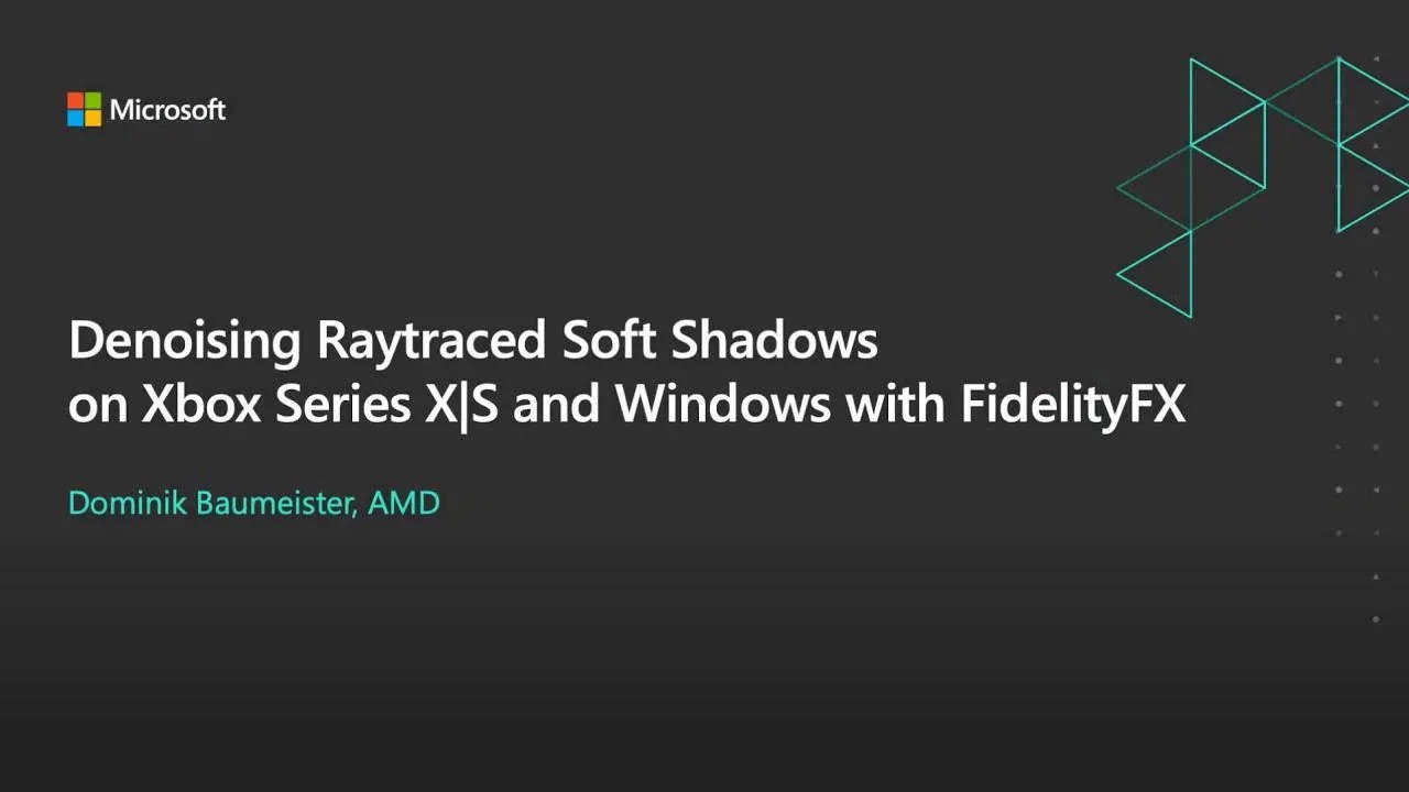 Microsoft® Game Stack Live: Denoising Raytraced Soft Shadows on Xbox Series X|S and Windows with FidelityFX