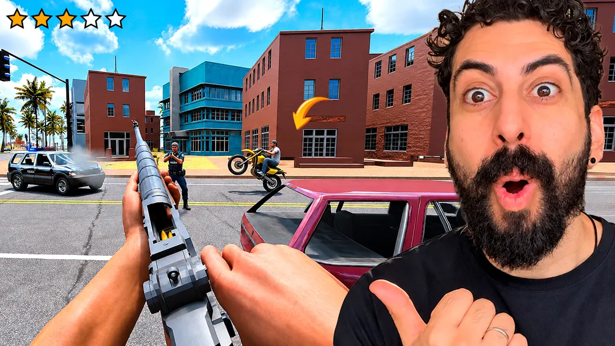 Projeto de GTA em Godot ganha polícia, armas e mapa continental